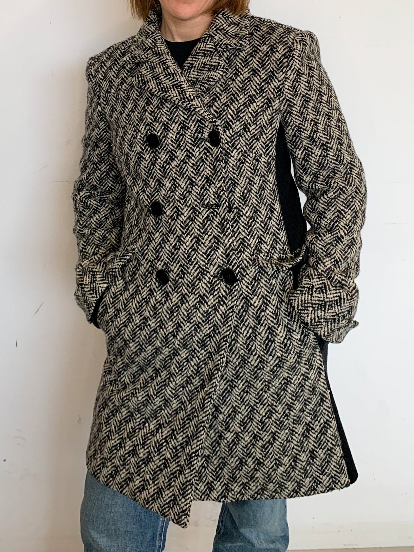 Manteau à chevrons Miu Miu
