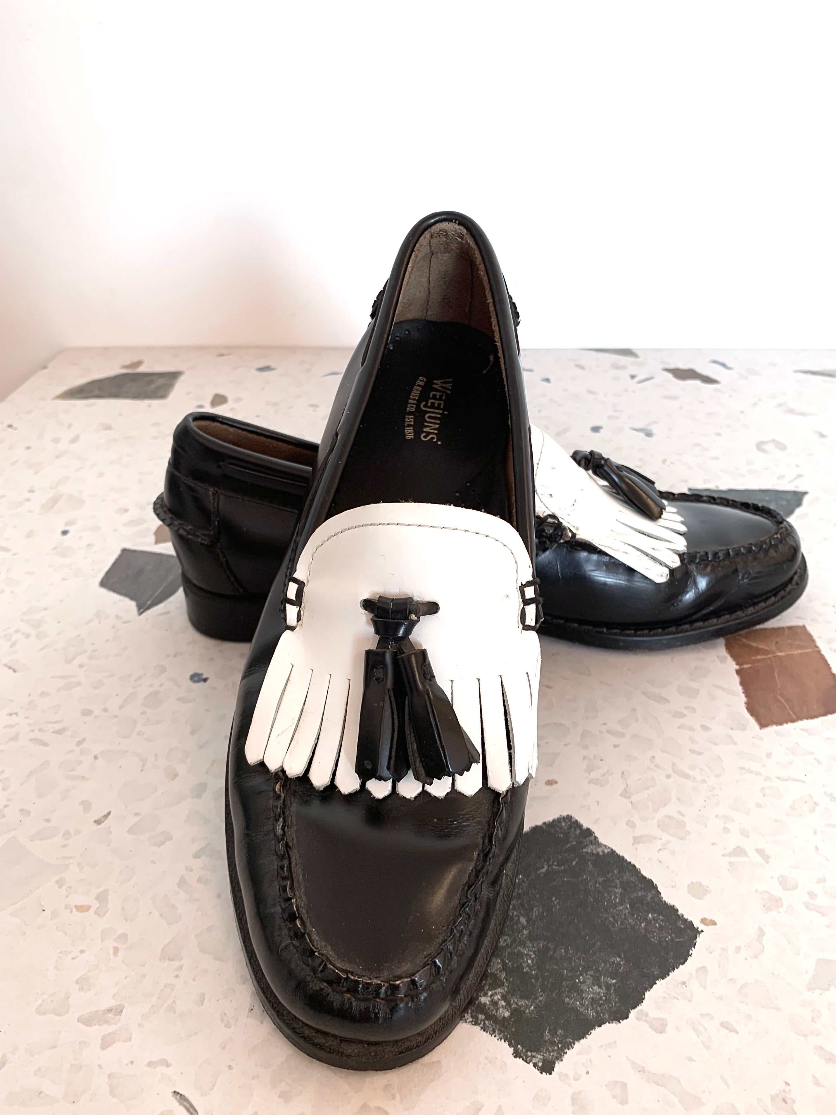 Loafers Weejuns black & white