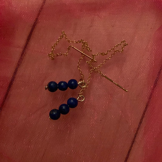 BDO chaîne dorée perle bleue