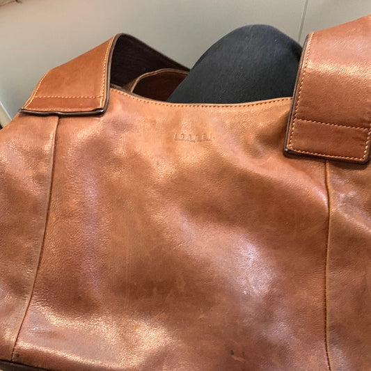 Joanel brown leather handbag