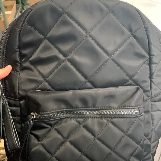 Sol and Selene black quilted backpack