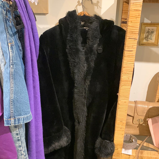 Manteau faux fur noir Utex