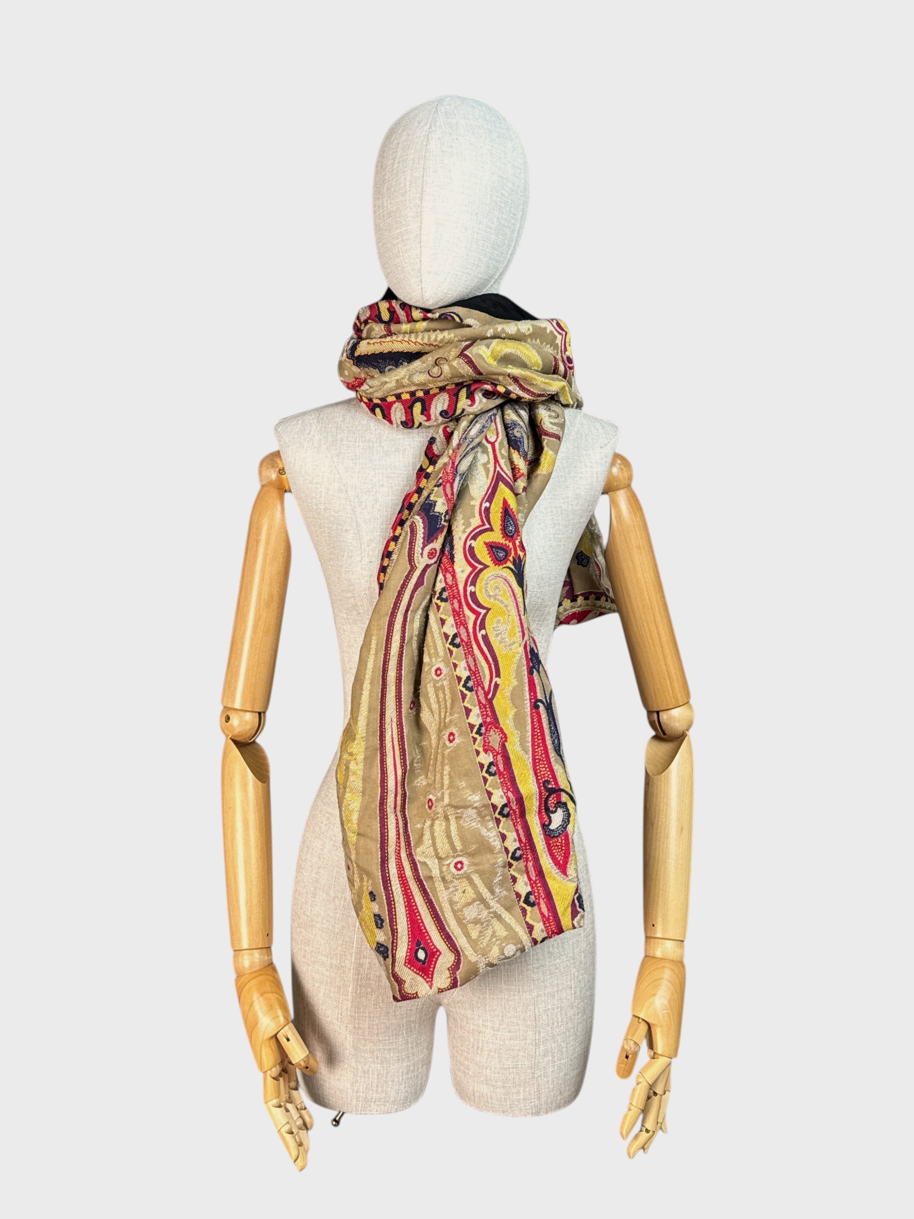 Beige/red/yellow/blue scarf Etro