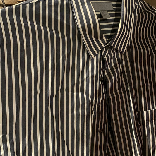 COS 100% cotton striped blouse