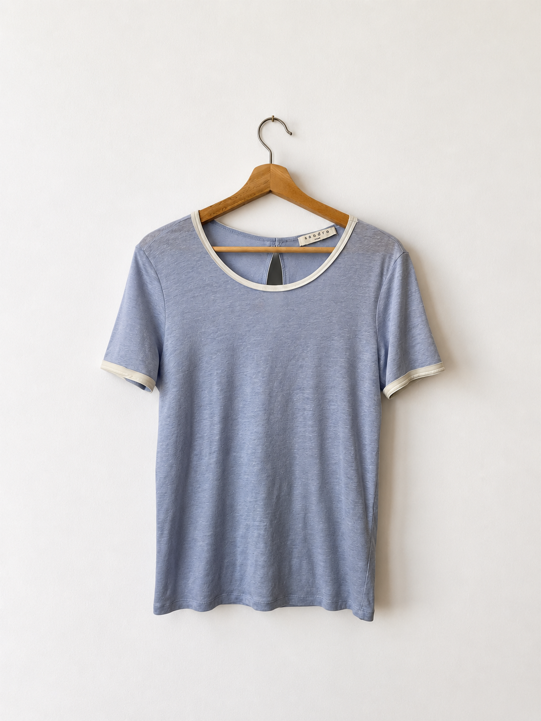 Lila Sandro 100% Linen Open Back T-Shirt, 2