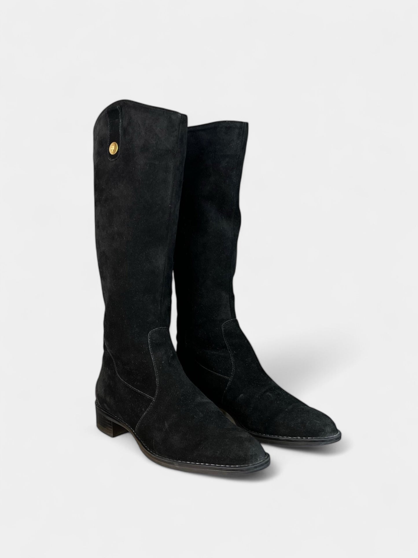 Palmoroth Black Suede Boots, 8