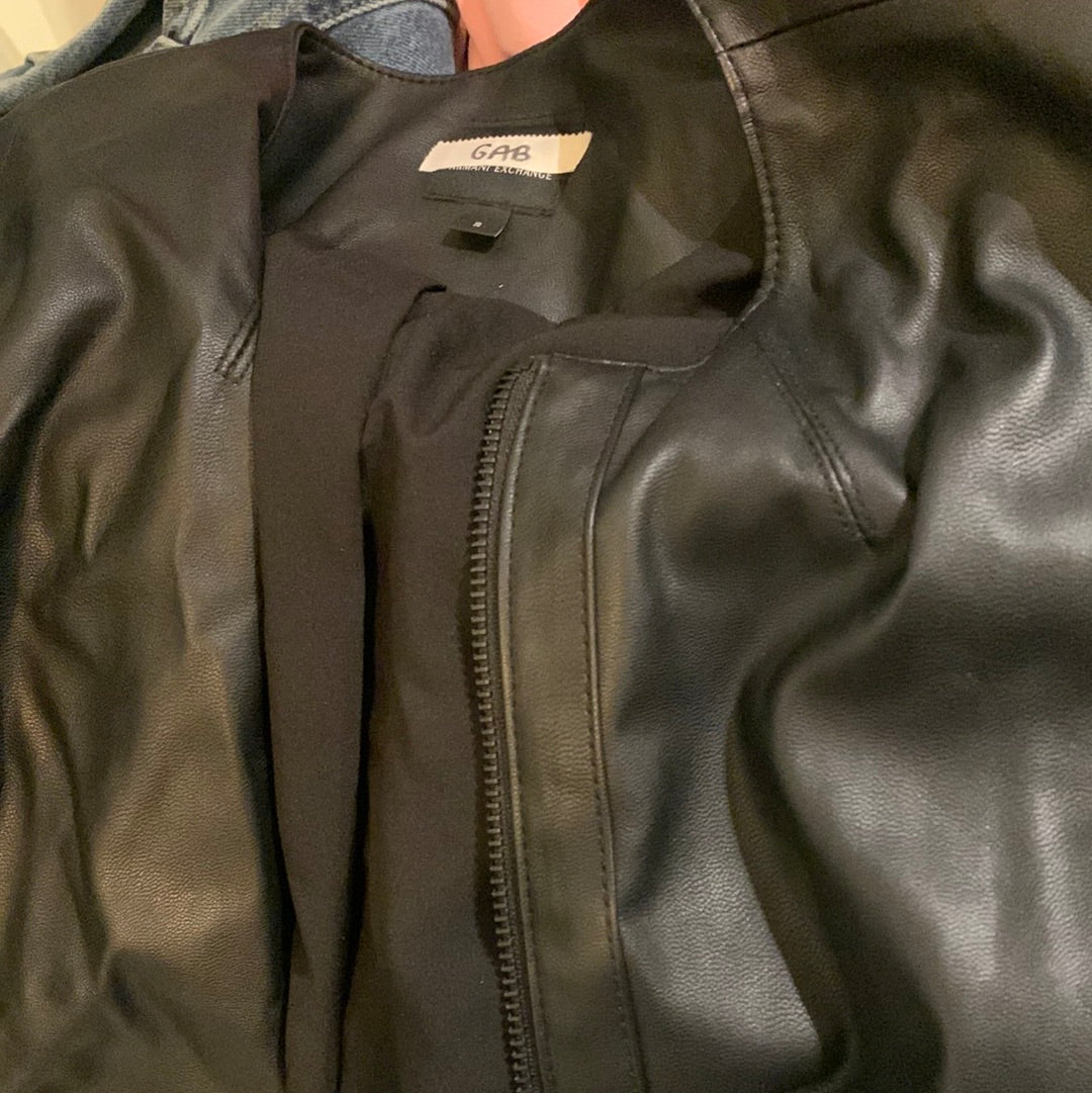 Armani Exchange faux leather jacket