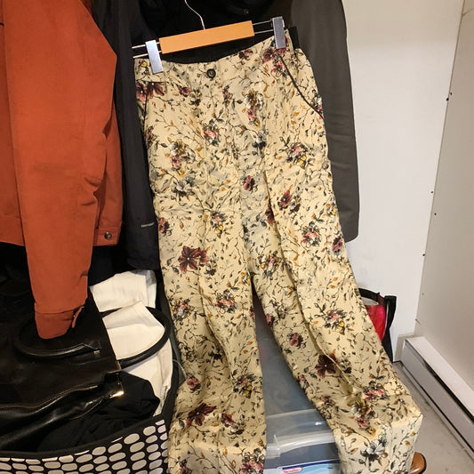 Pantalon beige à fleurs Twin set