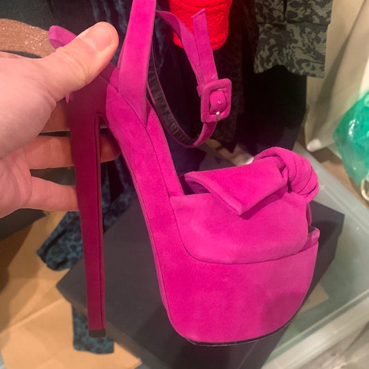Pink suede heels Giussepe Zanotti