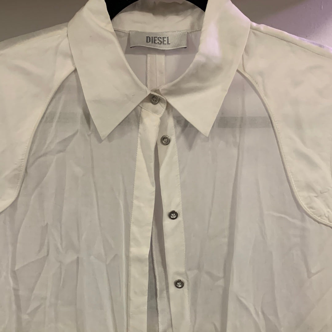 White fringed shirt Diesel