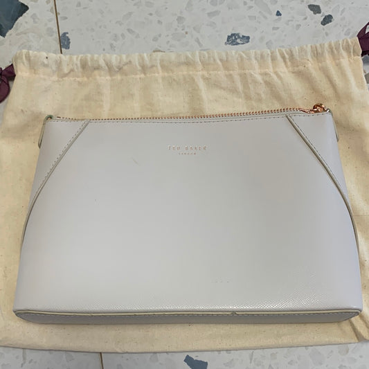 White leather handbag with rose gold chain Ted Baker