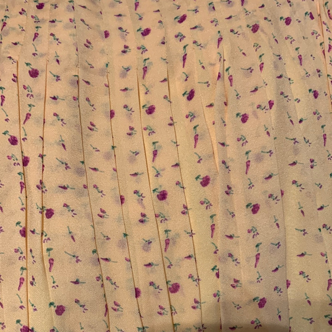 Jupe à plis petites fleurs Albert Nipon