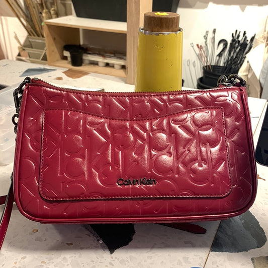 Calvin Klein raspberry red handbag