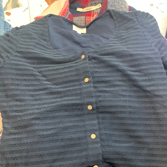 Sézane blue button blouse