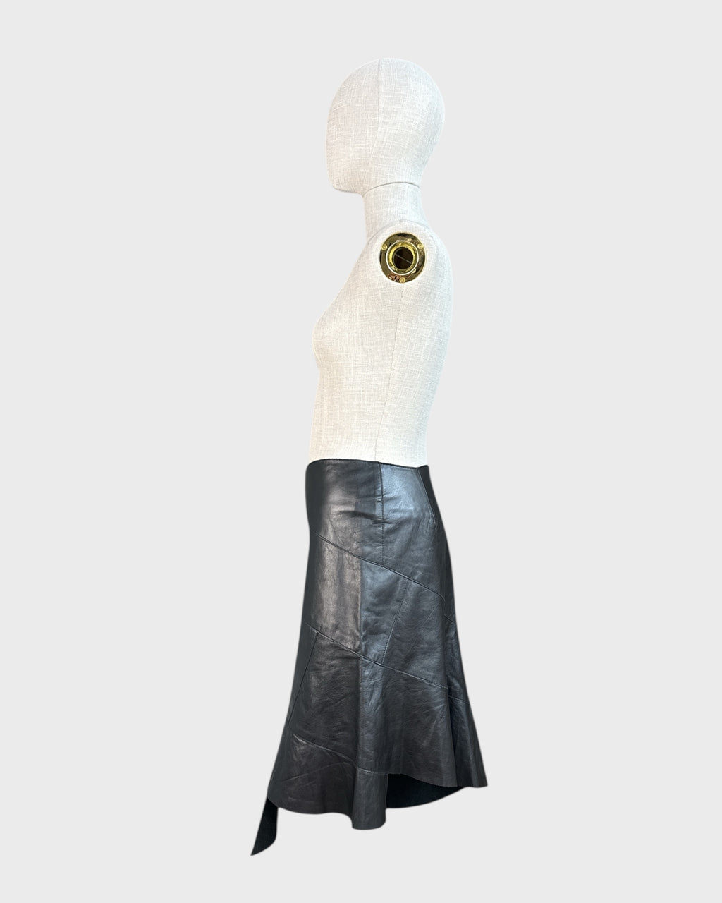 Mackage Black Leather Skirt, 2