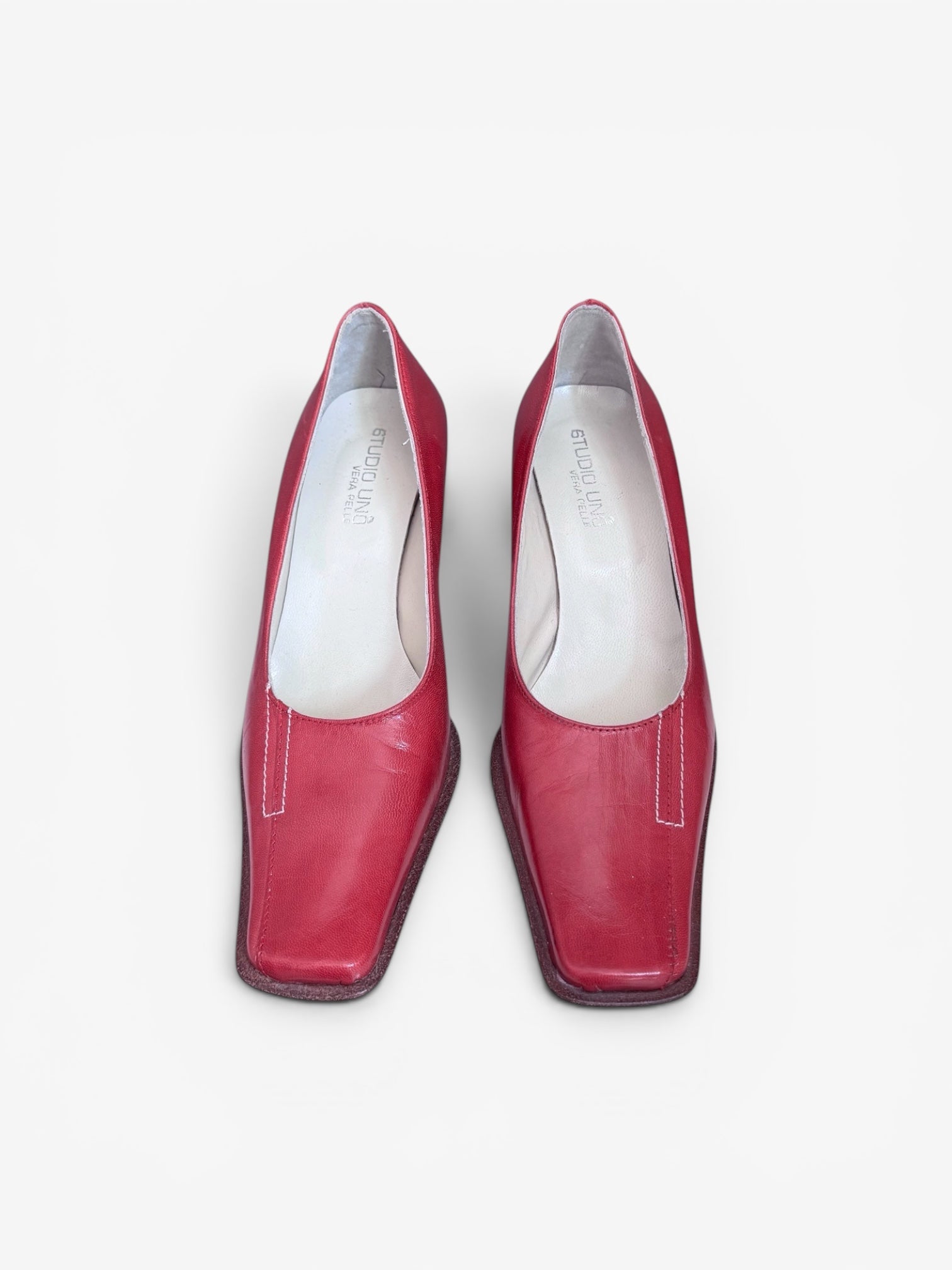 Red block heels Studio Uno, 36