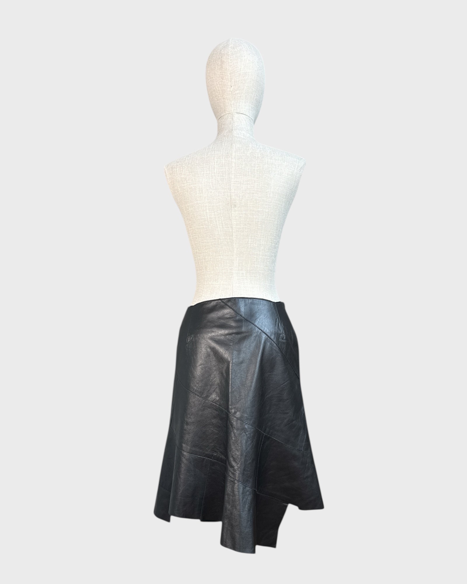 Mackage Black Leather Skirt, 2