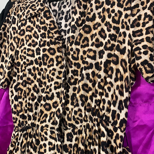 H&amp;M leopard midi dress
