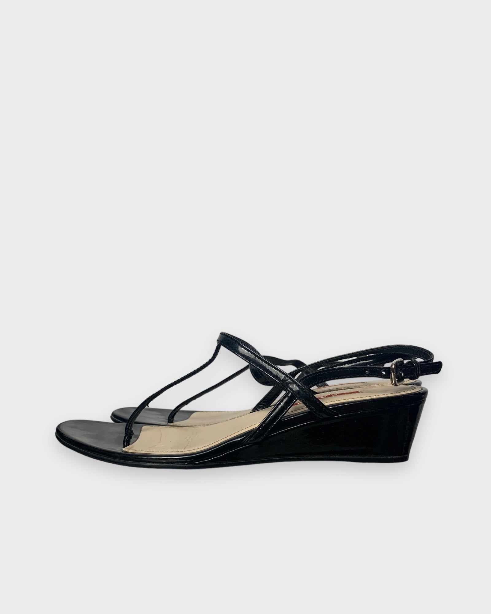 Prada black sandals, 38