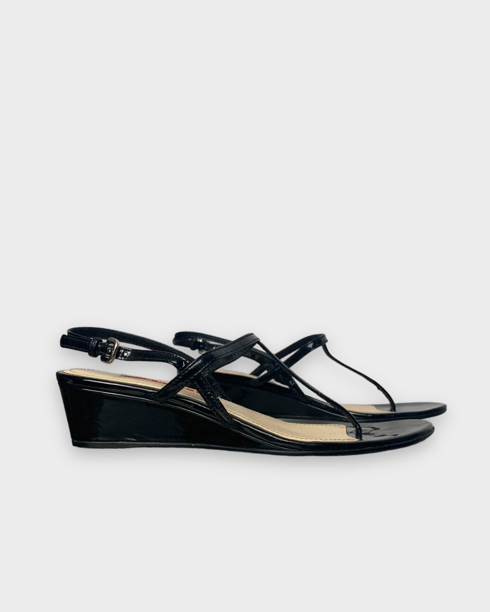 Prada black sandals, 38
