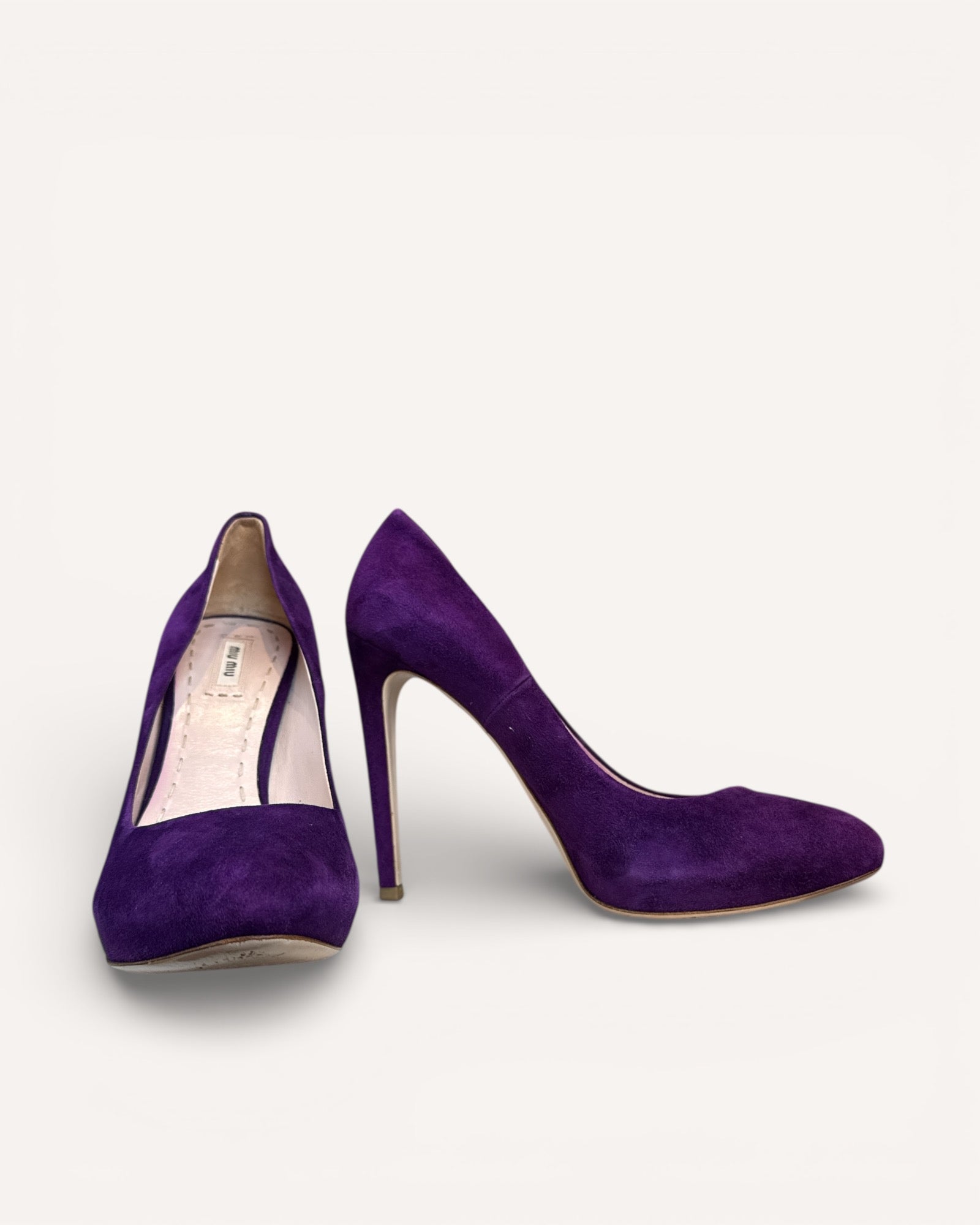 Miu miu Mauve suede heels, 41