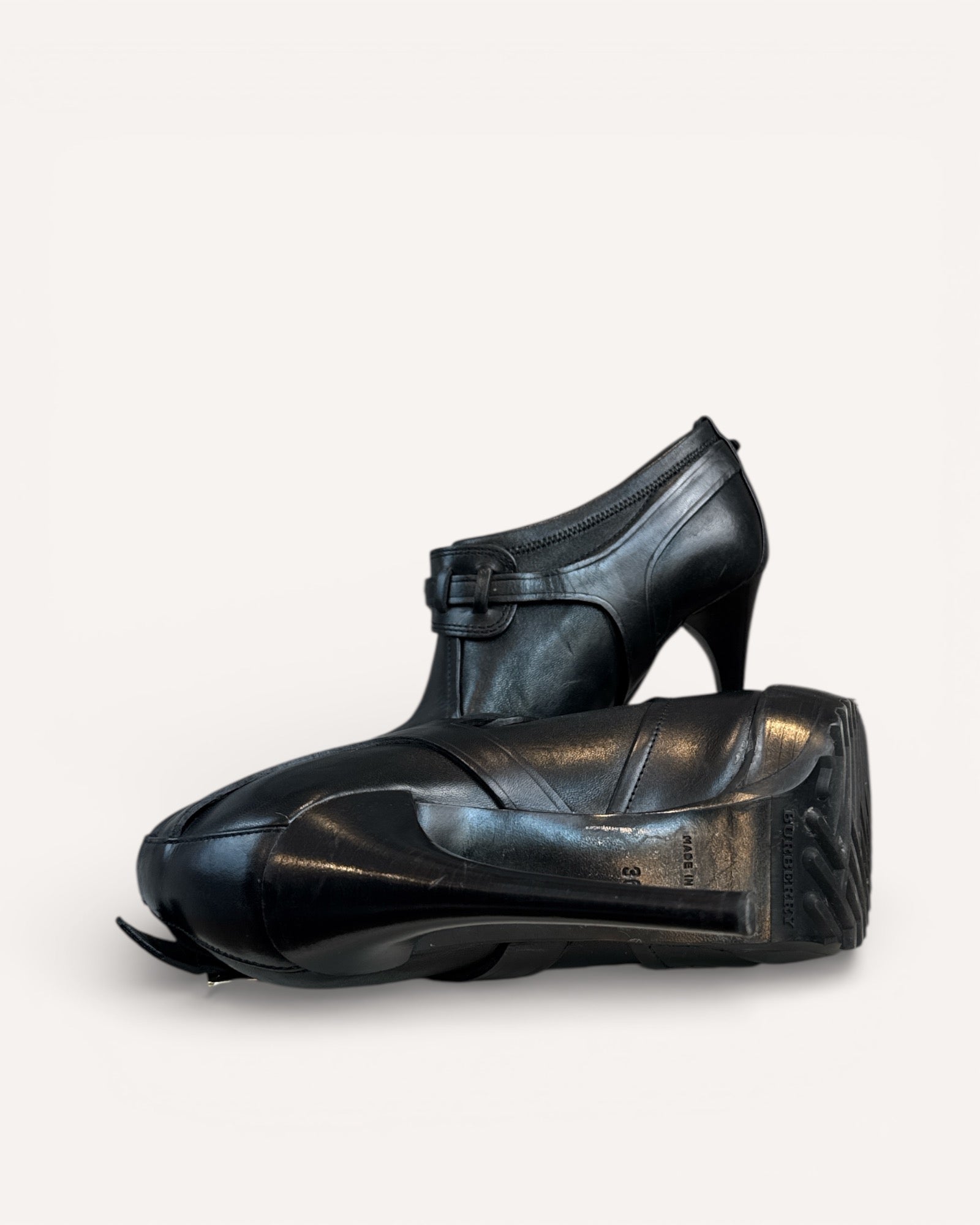 Burberry Black Buckle Heels