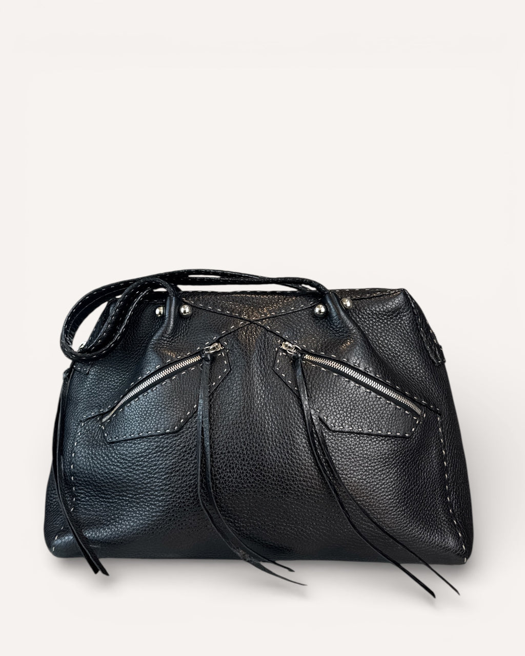 Renaud Pellegrino Black Leather Bag