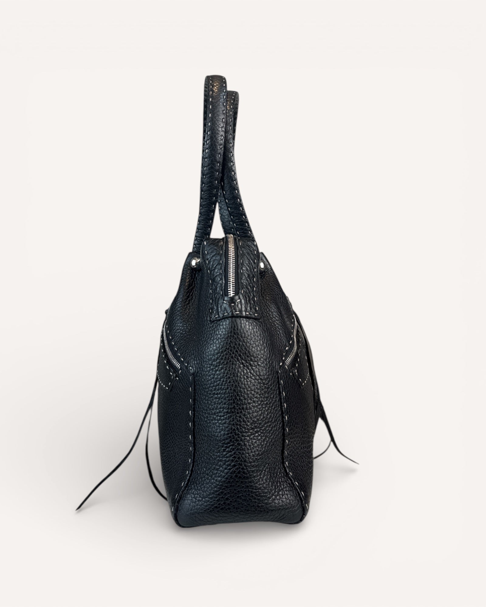 Renaud Pellegrino Black Leather Bag