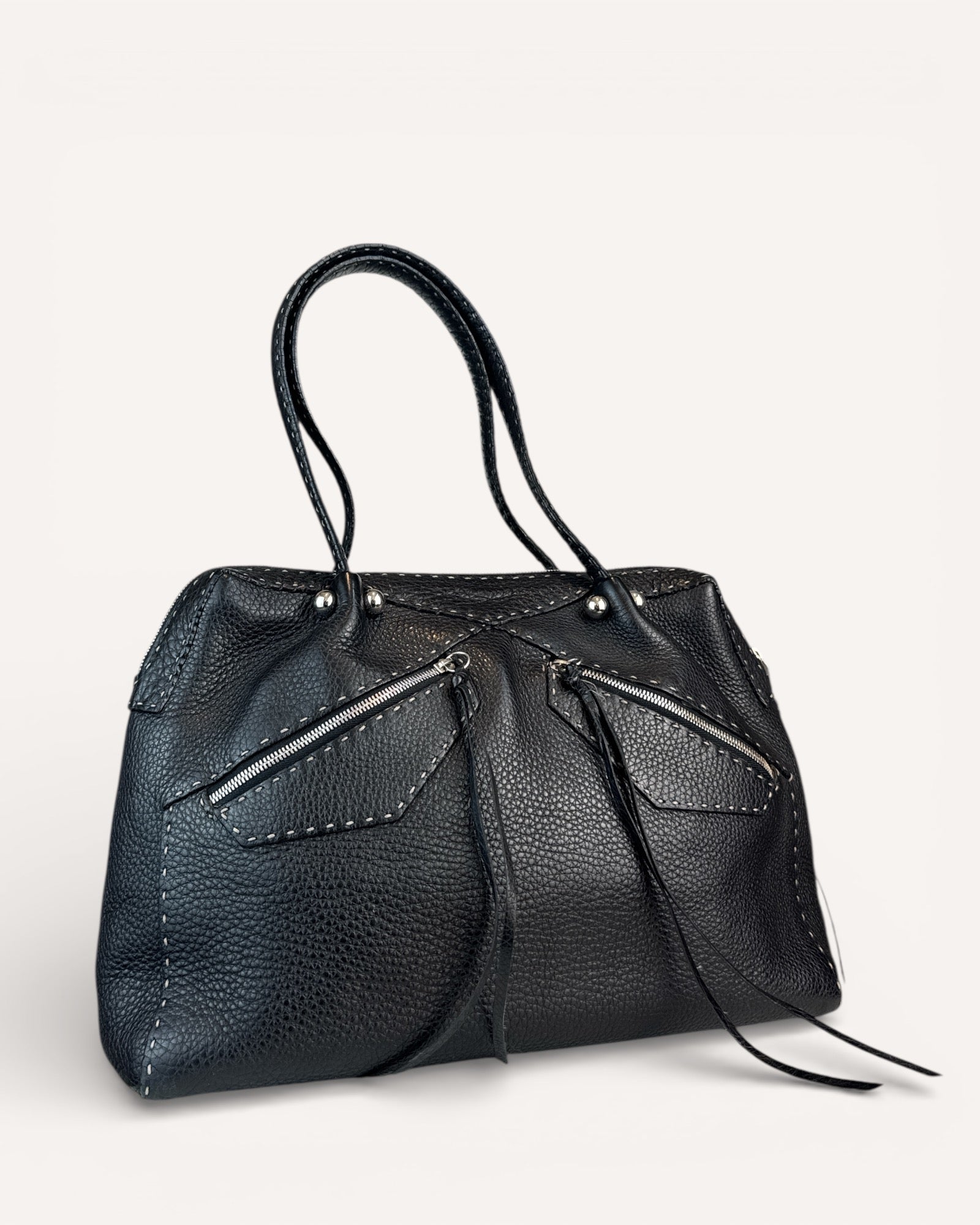 Renaud Pellegrino Black Leather Bag