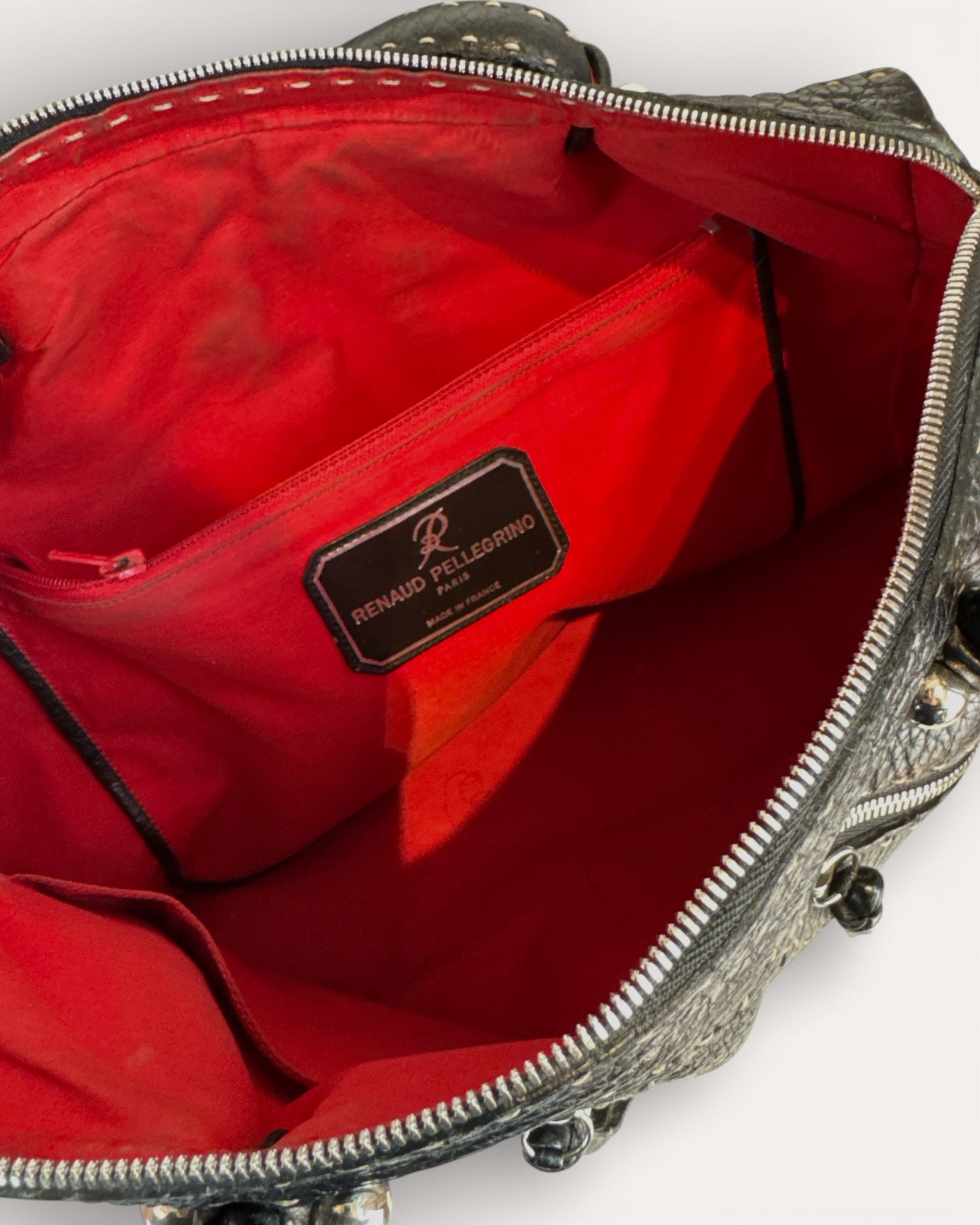 Renaud Pellegrino Black Leather Bag