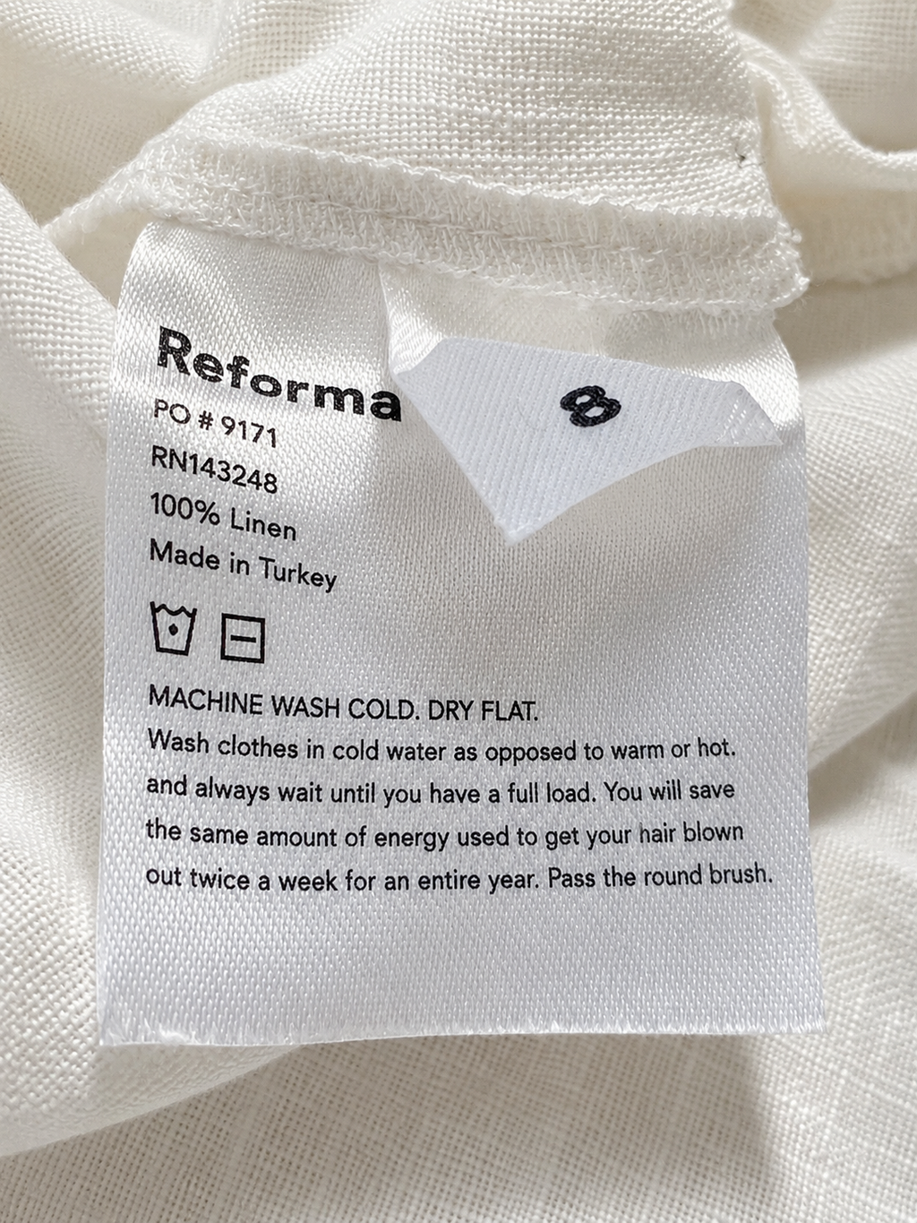 Reformation White Linen Dress