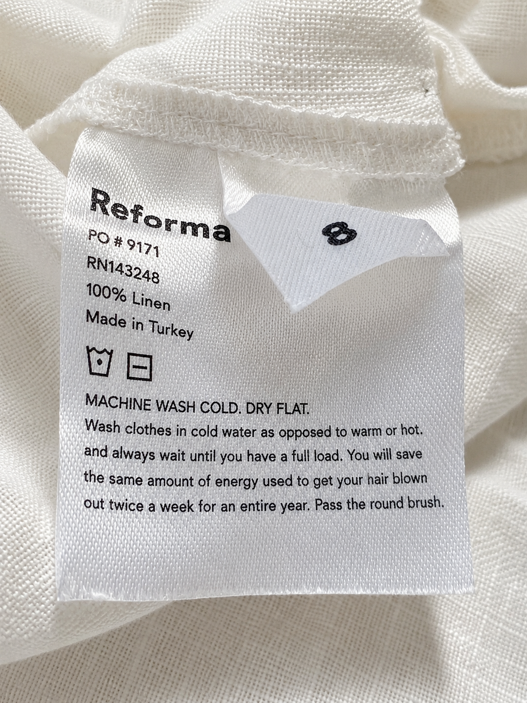 Reformation White Linen Dress