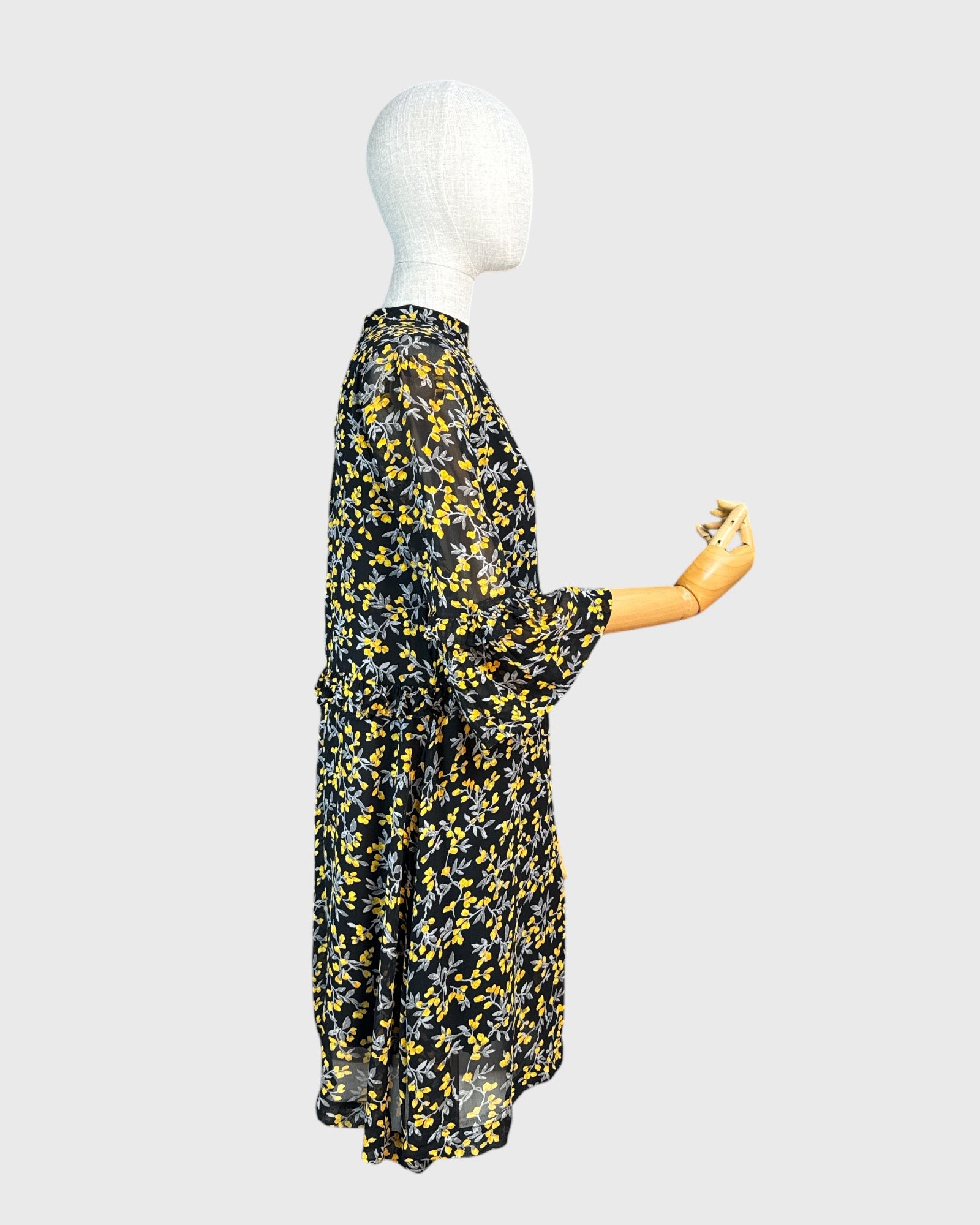 Ganni lemon dress, S