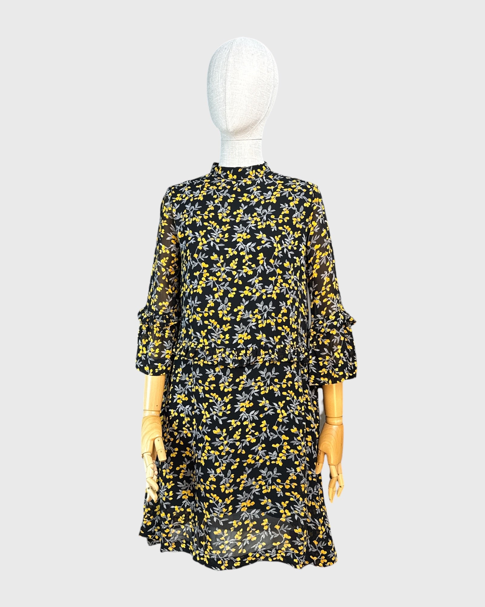Ganni lemon dress, S