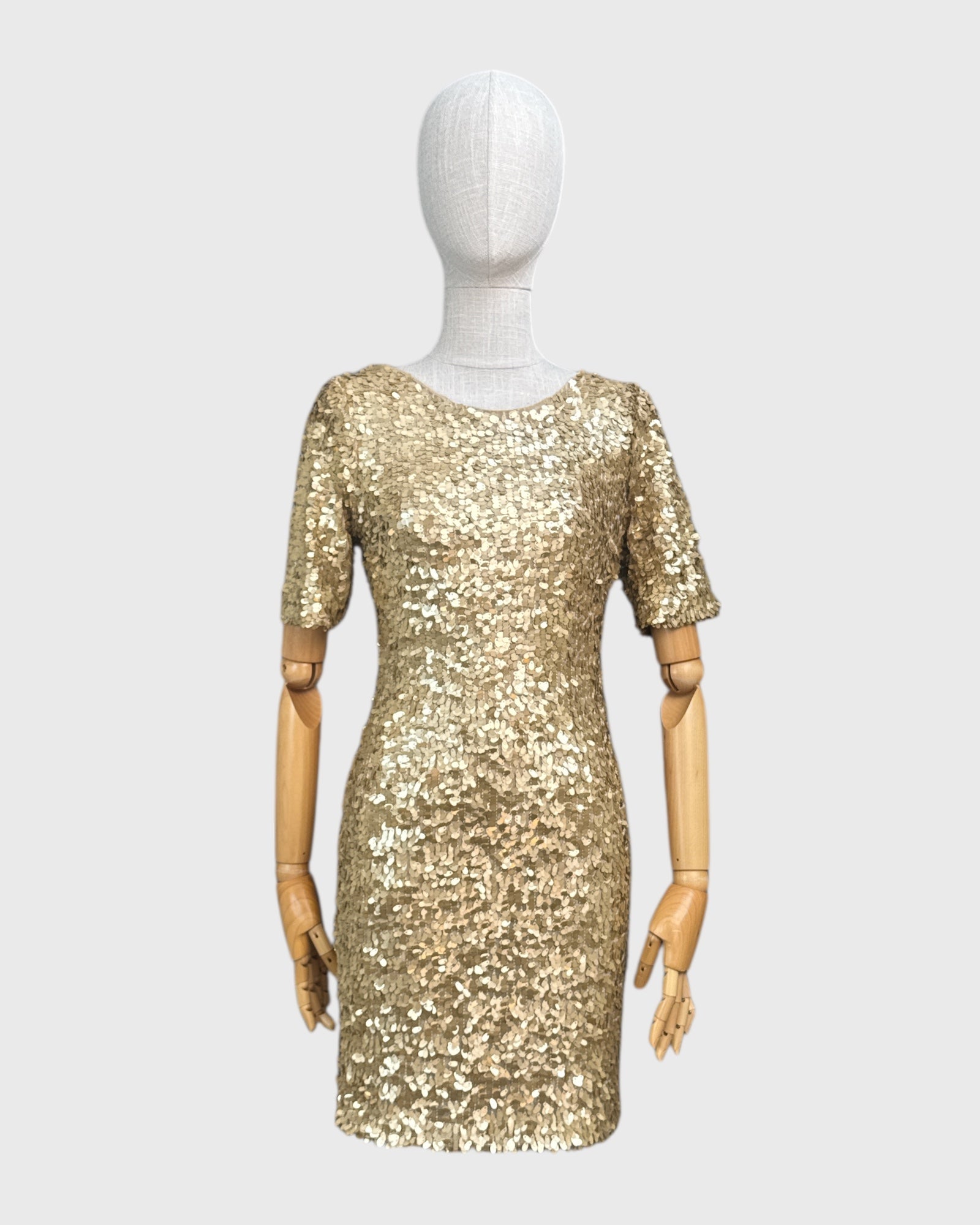 Ark &amp; Co Gold Sequin Dress, Size S