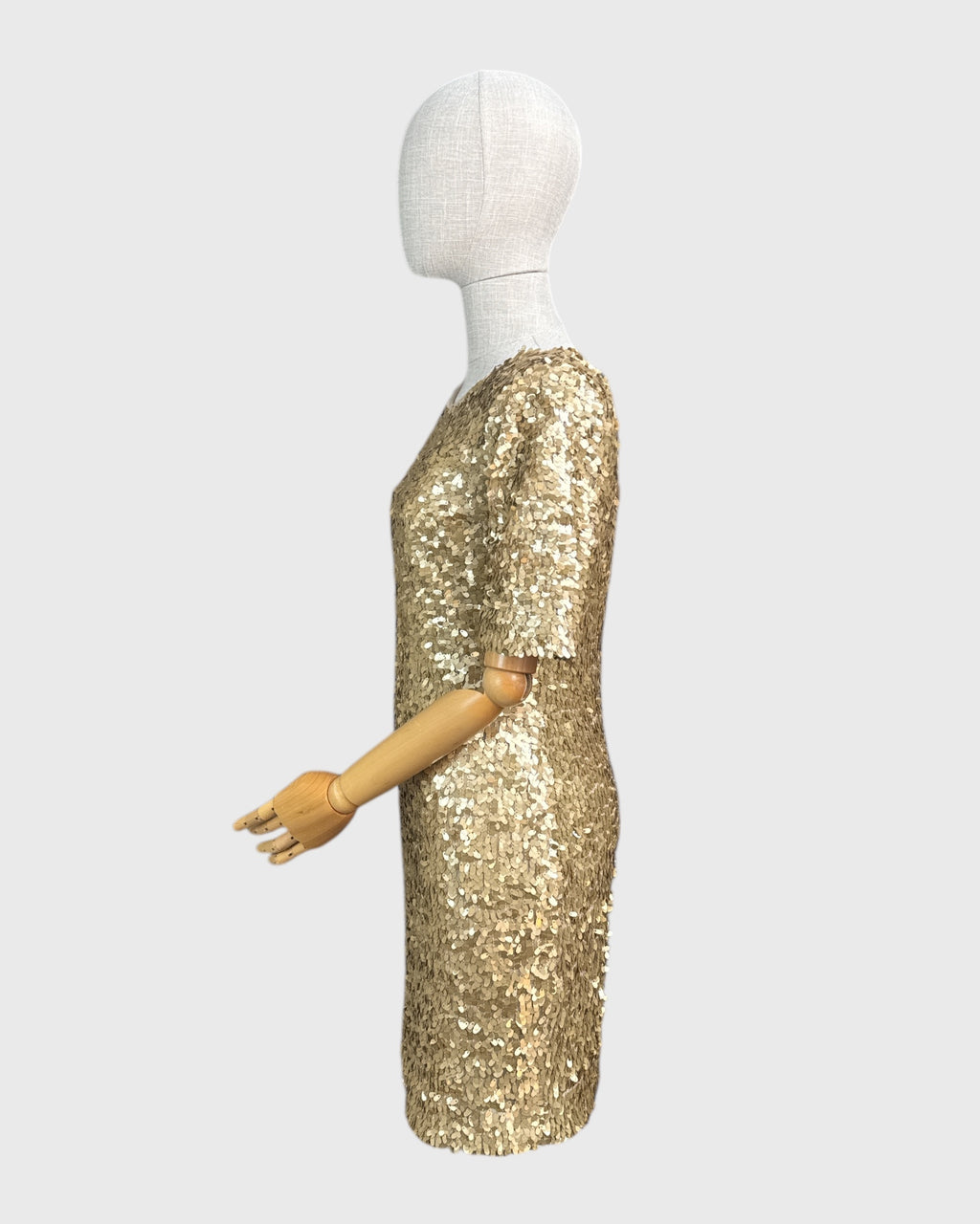 Ark &amp; Co Gold Sequin Dress, Size S