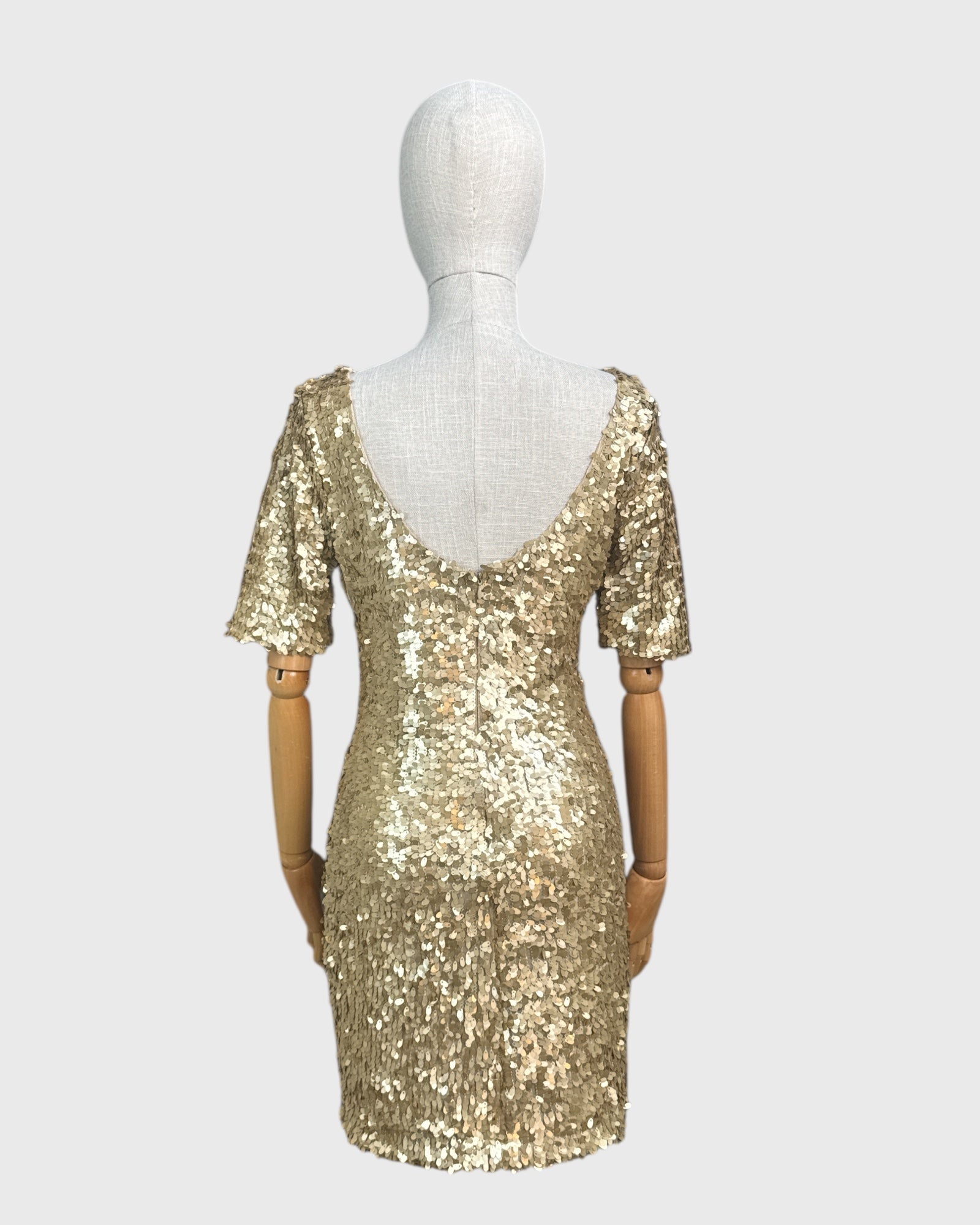 Ark &amp; Co Gold Sequin Dress, Size S