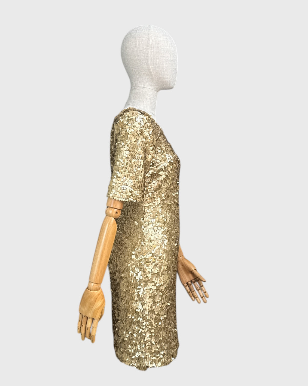 Ark &amp; Co Gold Sequin Dress, Size S