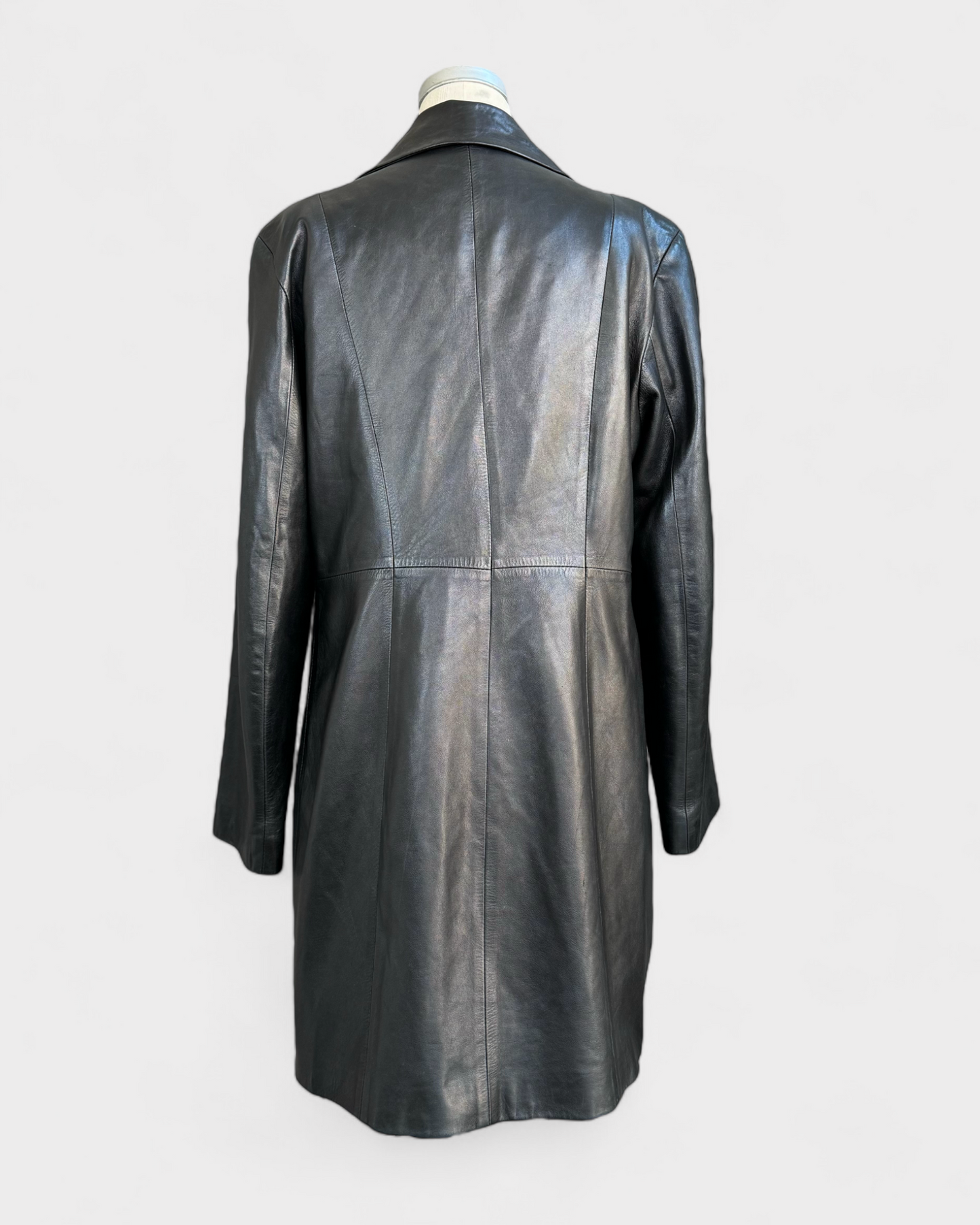 Black Leather Coat - Skin Mod, S