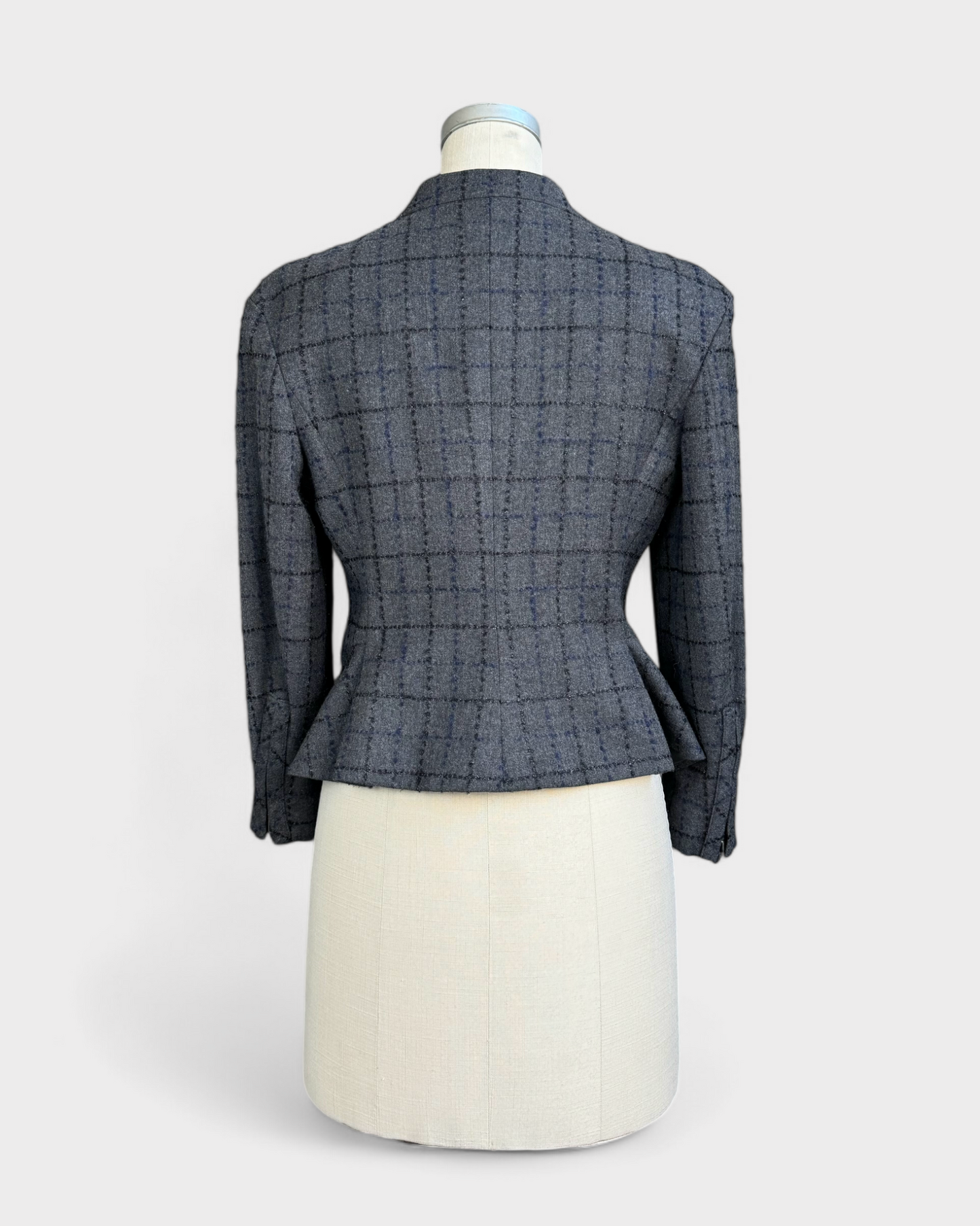 Armani gray shiny check jacket