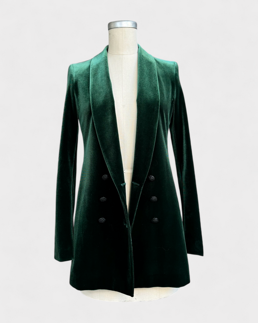 Green velvet jacket, Iris Setlakwe, 0