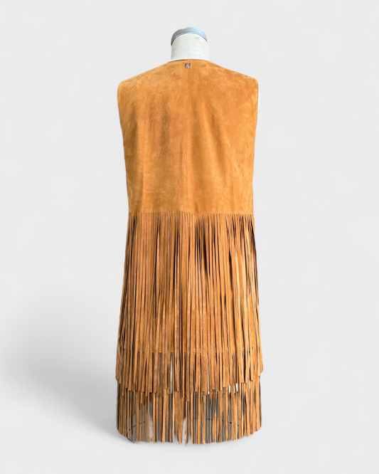 Twinset Fringed Suede Dress