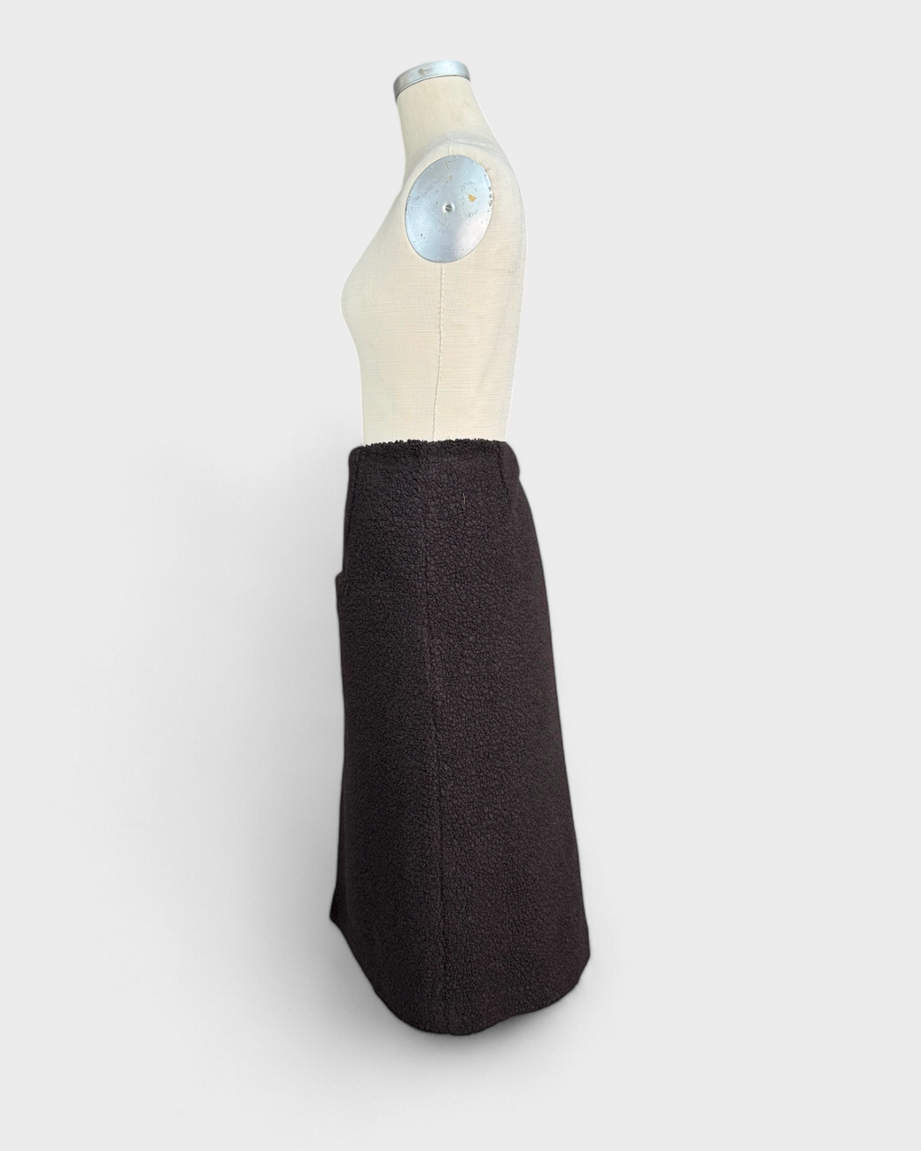 Liviana Conti Brown Sheepskin Skirt, 42