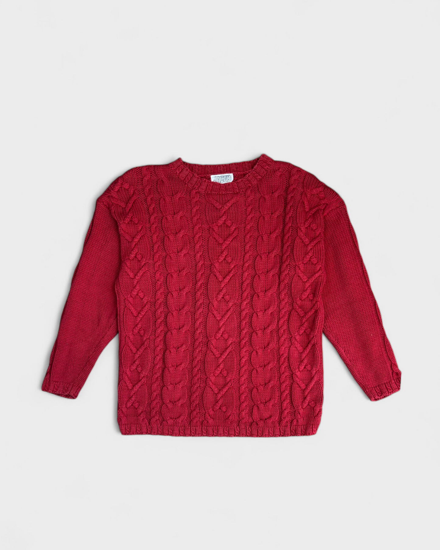 Jabob red cotton knit sweater