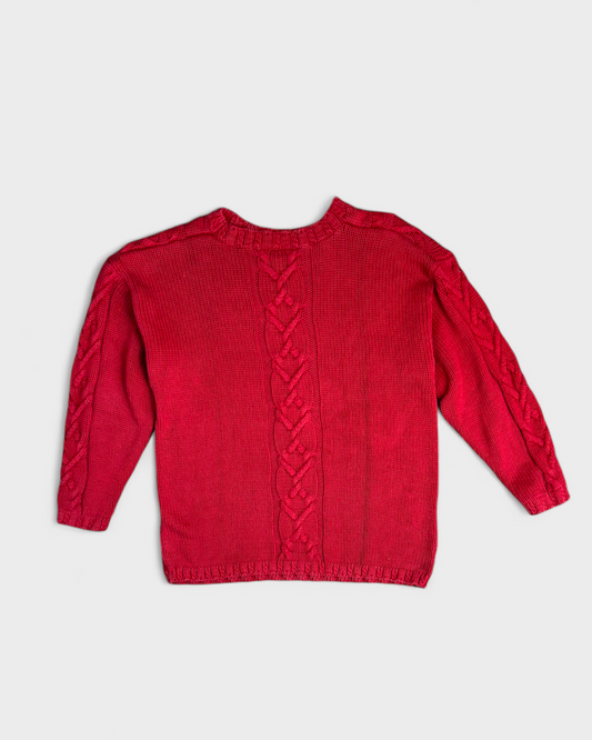 Jabob red cotton knit sweater