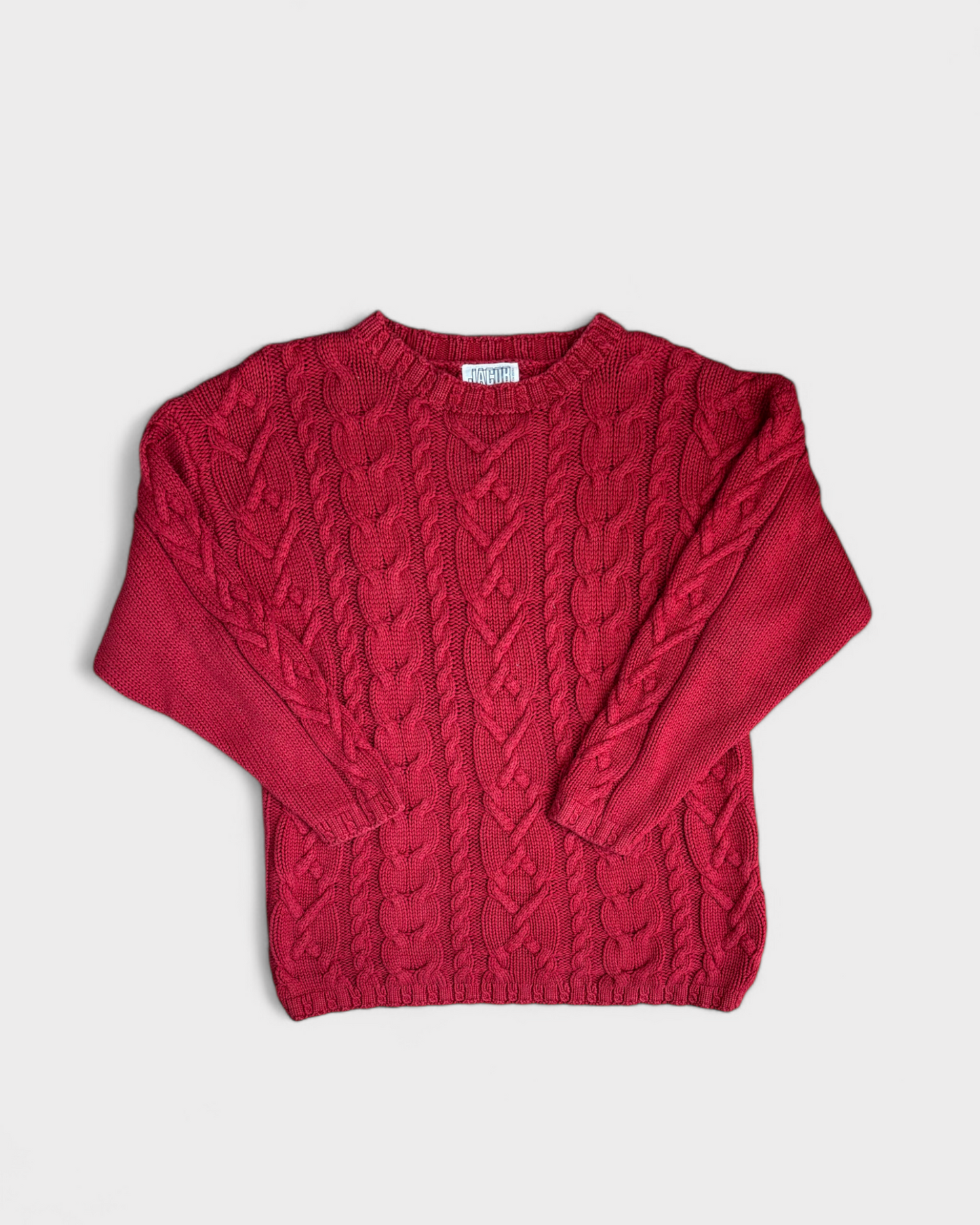 Jabob red cotton knit sweater