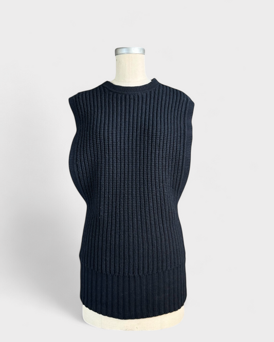 Dark blue knitted tank top Allsaints