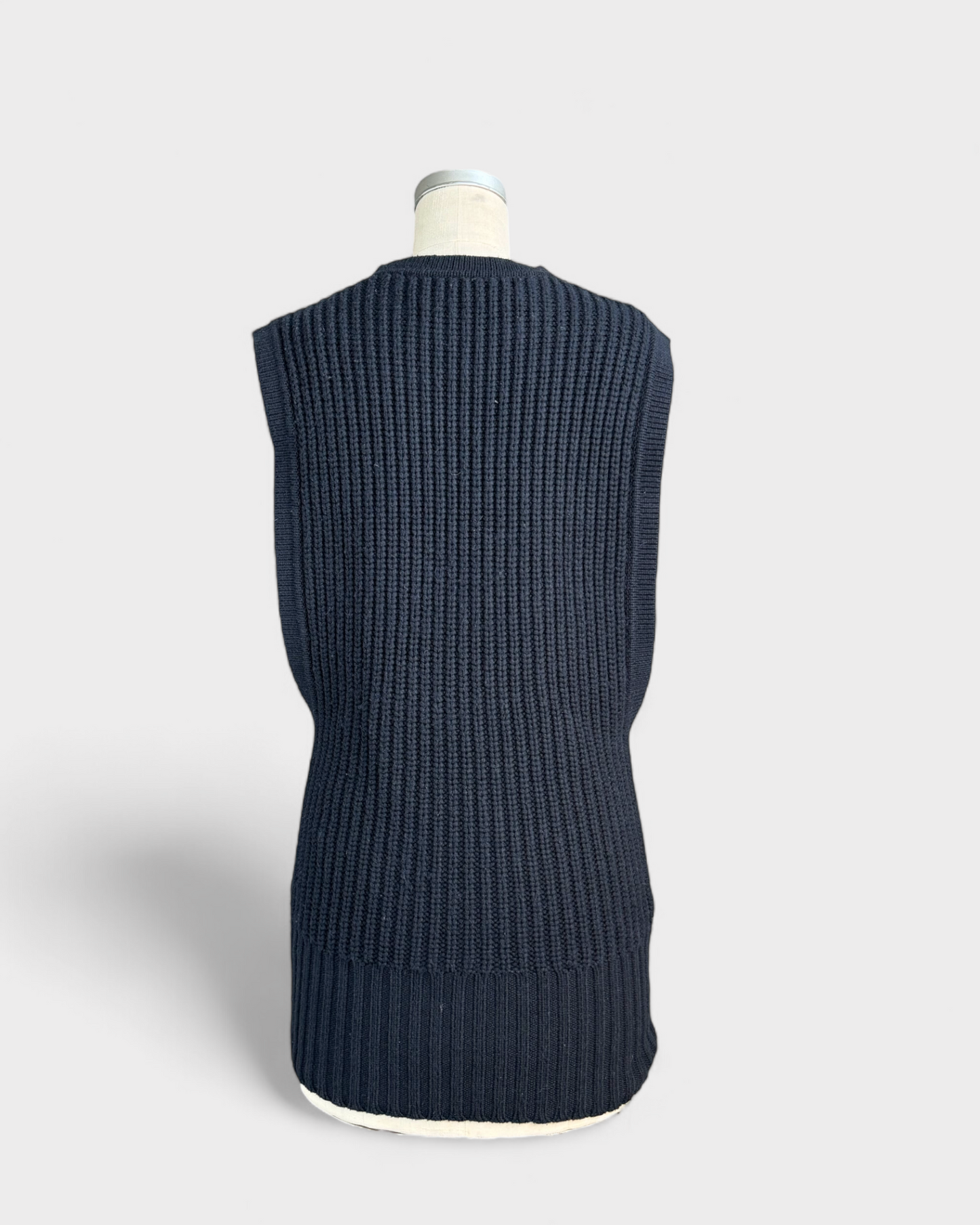 Dark blue knitted tank top Allsaints