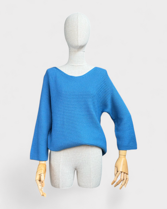 Anna Seravalli blue knit sweater