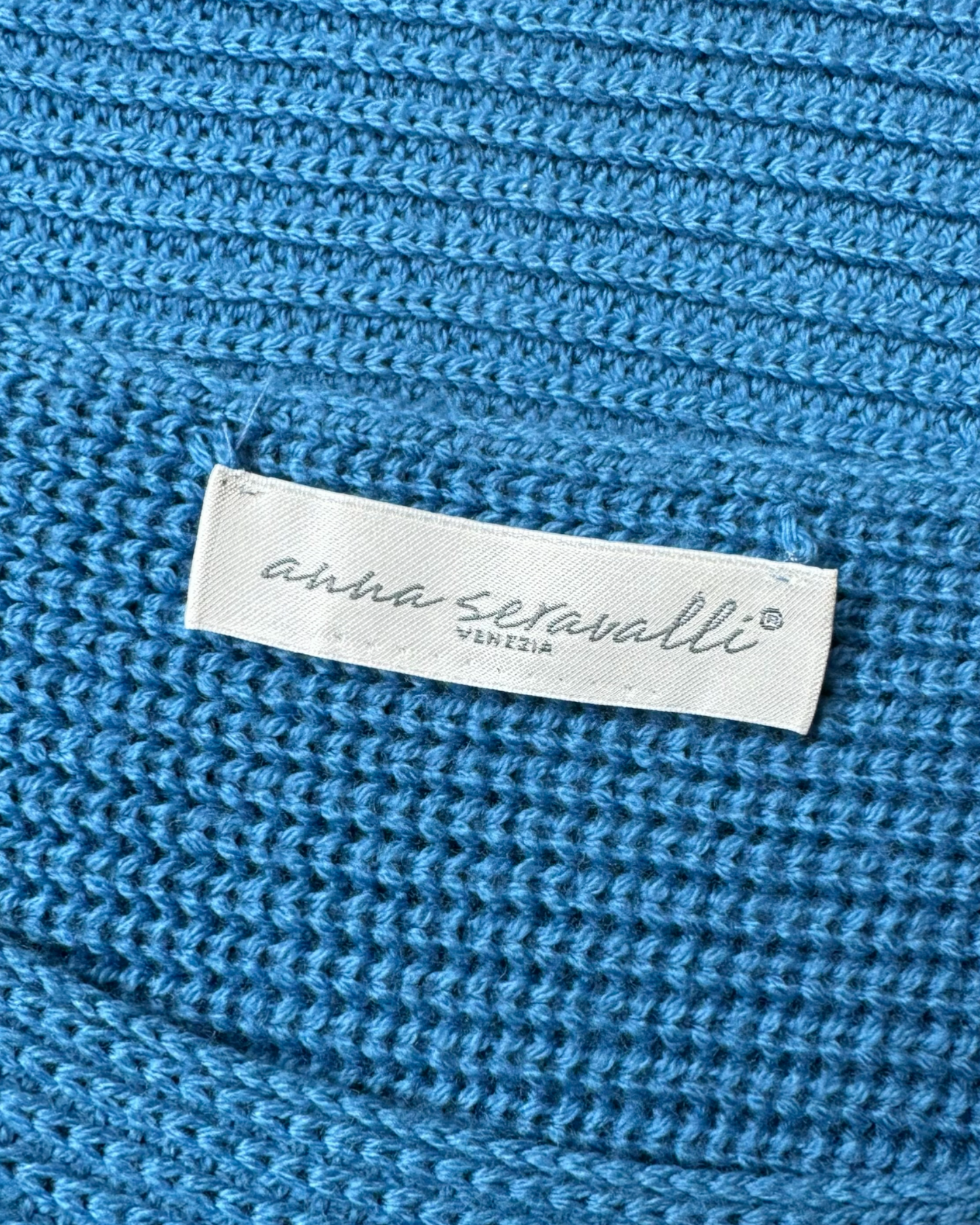 Anna Seravalli blue knit sweater